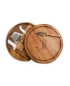 Toscana Monogram Circo Cheese Cutting Board Tools Set In Brown-b