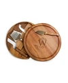 Toscana Monogram Circo Cheese Cutting Board Tools Set In Brown-w