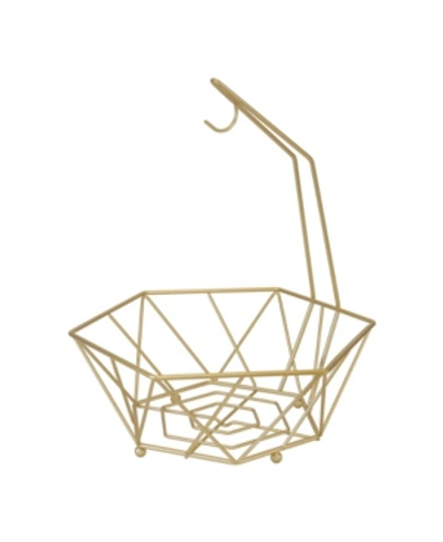 Kitchen Details Geode Fruit Basket In Gold Tone