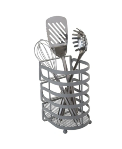 Kitchen Details Industrial Collection Cooking Utensil Basket In Gray