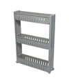 Simplify 3 Tier Slim Slide Out Storage Cart In Gray