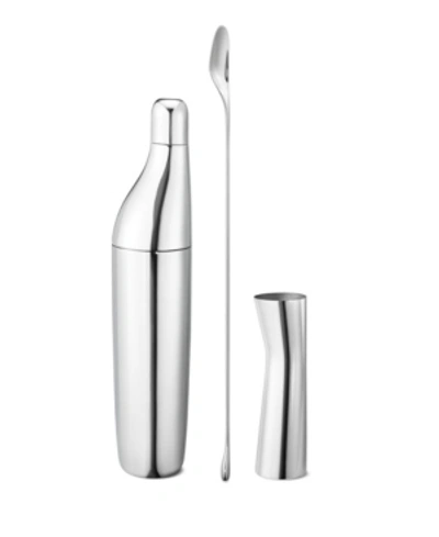 Georg Jensen Sky Cocktail Set - Shaker, Stirring Spoon And Jigger, 3 Piece In Steel