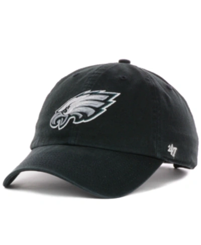 47 Brand Philadelphia Eagles Clean Up Cap In Black