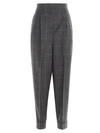 FABIANA FILIPPI LOOSE FIT PRINCE OF WALES PANTS IN GREY