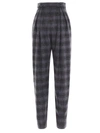 ALBERTA FERRETTI ALBERTA FERRETTI LOOSE FIT PRINCE OF WALES PANTS IN GREY