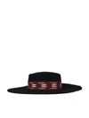ETRO CONTRASTING EMBROIDERY HAT IN BLACK