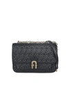 FURLA LOGO SHOULDER BAG IN BLACK