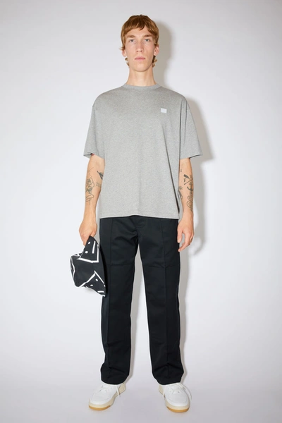 Acne Studios Relaxed Fit T-shirt In Light Grey Melange