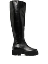 DOROTHEE SCHUMACHER OVER-THE-KNEE LEATHER COMBAT BOOTS
