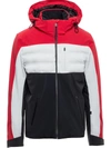 Aztech Mountain 'ajax' Multi Panel Waterproof Hood Jacket In Red