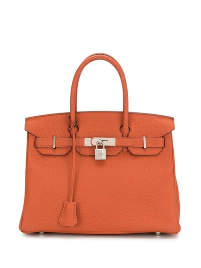 Pre-owned Hermes 2016  Birkin 30 Hand Bag In Orange