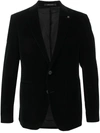 TAGLIATORE VELVET SINGLE-BREASTED BLAZER