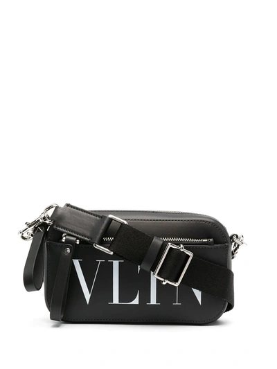 Valentino Garavani Logo Print Crossbody Bag In Black