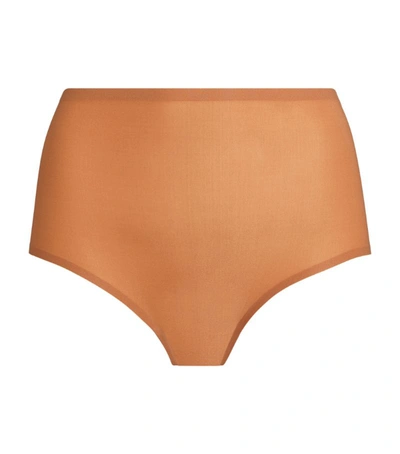 Chantelle Soft Stretch One-size Seamless Briefs In Sandalwood
