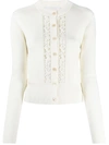 CHLOÉ LACE-DETAIL CARDIGAN