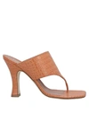 Paris Texas Toe Strap Sandals In Brown