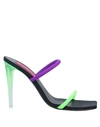 Ireneisgood Multicolor Polyester Sandals In Acid Green