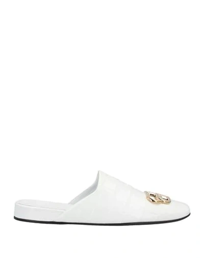 Balenciaga Mules In White