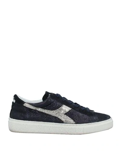 DIADORA DIADORA HERITAGE WOMAN SNEAKERS MIDNIGHT BLUE SIZE 6.5 LEATHER,11967380UG 7
