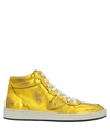 PHILIPPE MODEL PHILIPPE MODEL WOMAN SNEAKERS GOLD SIZE 7 SOFT LEATHER, TEXTILE FIBERS,11970424QH 5