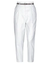 Peserico Micro Beads Pants In White In Ivory