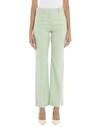 Hebe Studio Mid-rise Straight Leg Trousers In Green