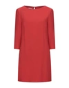 Dondup Short Dresses In Red