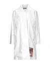 FRANKIE MORELLO FRANKIE MORELLO WOMAN OVERCOAT & TRENCH COAT WHITE SIZE 10 LINEN, POLYURETHANE,16001815TK 2