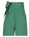 MAURO GRIFONI GRIFONI WOMAN SHORTS & BERMUDA SHORTS GREEN SIZE 2 COTTON,35453922QT 4