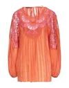 Alberta Ferretti Blouses In Orange