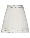 Twinset Denim Skirts In White