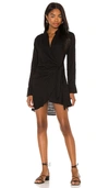 L*space Daydream Side Tie Tunic Cover-up Dress In Black