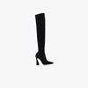 Gianvito Rossi Stretch Twill 100mm Over-the-knee Boots In Schwarz