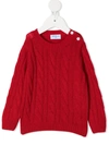 Siola Cable Knit Jumper In 红色
