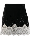 WANDERING LACE-TRIM A-LINE SKIRT