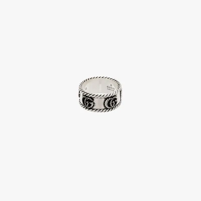 Gucci Sterling Silver Gg Marmont Ring