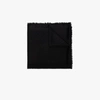 Gucci Black Tonal Gg Supreme Silk Wool Scarf In Black