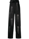 Stella Mccartney Londyn Crystal-embellished Stretch-satin Trousers In Black