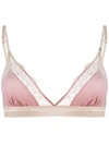 LOVE STORIES LOVE LACE LACE-TRIM SATIN BRALETTE