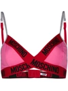 MOSCHINO LOGO-TAPE TRIANGLE BRA