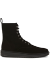 GIUSEPPE ZANOTTI BASSLINE SUEDE ANKLE BOOTS