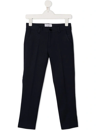 Paolo Pecora Kids' Tailored Straight-leg Trousers In Blue