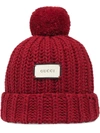 GUCCI LOGO PATCH KNITTED HAT