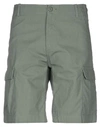 CARHARTT CARHARTT MAN SHORTS & BERMUDA SHORTS MILITARY GREEN SIZE 34 COTTON