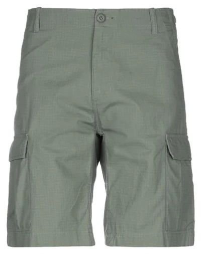 CARHARTT CARHARTT MAN SHORTS & BERMUDA SHORTS MILITARY GREEN SIZE 29 COTTON