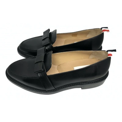 Pre-owned Thom Browne Black Leather Flats