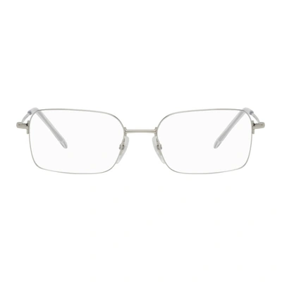 Balenciaga Square-frame Silver-tone Optical Glasses In 002 Silver