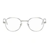 BALENCIAGA SILVER ROUND GLASSES