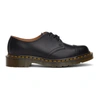 COMME DES GARÇONS HOMME DEUX BLACK DR. MARTENS EDITION 'MADE IN ENGLAND' STRAIGHT TOE CAP DERBYS