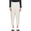 ISSEY MIYAKE HOMME PLISSE ISSEY MIYAKE OFF-WHITE MC JULY TROUSERS